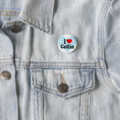 Badge Rond 2,50 Cm J'aime Collin (En situation)