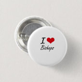Badge Rond 2,50 Cm J'aime des évêques (Devant & derrière)