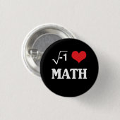 Badge Rond 2,50 Cm J'aime des maths (Devant & derrière)