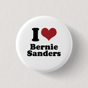 Badge Rond 2,50 Cm J'aime des ponceuses de Bernie pour le président