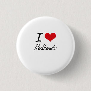 Badge Rond 2,50 Cm J'aime des roux