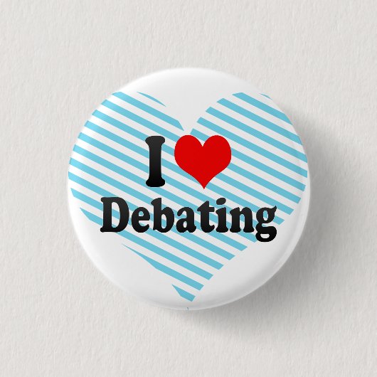 Badge Rond 2,50 Cm J'aime discuter (Devant)