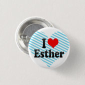 Badge Rond 2,50 Cm J'aime Esther (Devant & derrière)