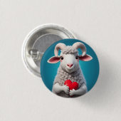 Badge Rond 2,50 Cm J'aime Ewe (Devant & derrière)