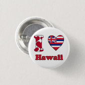 Badge Rond 2,50 Cm J'aime Hawaii (Devant & derrière)