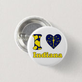 Badge Rond 2,50 Cm J'aime Indiana (Devant & derrière)