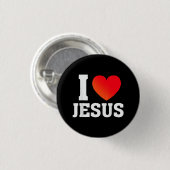 Badge Rond 2,50 Cm J'aime Jésus (Devant & derrière)