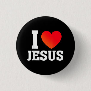 Badge Rond 2,50 Cm J'aime Jésus