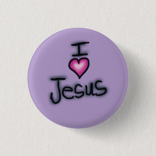 Badge Rond 2,50 Cm J'Aime Jésus J'Aime Jésus (Devant)