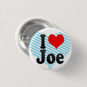 Badge Rond 2,50 Cm J'aime Joe (Devant & derrière)