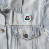 Badge Rond 2,50 Cm J'aime John (En situation)