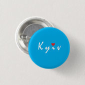 Badge Rond 2,50 Cm J'aime Kiev (Devant & derrière)