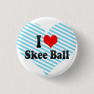 Badge Rond 2,50 Cm J'aime la boule de Skee