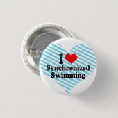 Badge Rond 2,50 Cm J'aime la natation synchronisée (Devant & derrière)