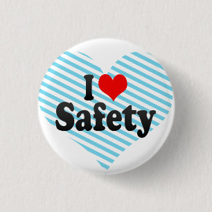 Badge Rond 2,50 Cm J'aime la sécurité