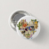 Badge Rond 2,50 Cm J'aime le bouton du Texas (Devant & derrière)