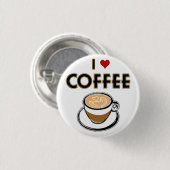 Badge Rond 2,50 Cm J'aime le café (Devant & derrière)