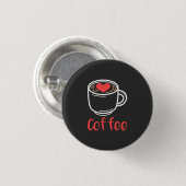 Badge Rond 2,50 Cm J'aime le café (Devant & derrière)