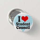Badge Rond 2,50 Cm J'aime le Conseil d'étudiant (Devant & derrière)
