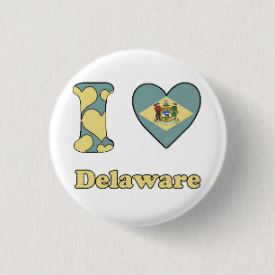 Badge Rond 2,50 Cm J'aime le Delaware