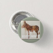 Badge Rond 2,50 Cm J'aime le déplacer - âne (Devant & derrière)