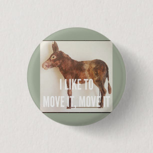 Badge Rond 2,50 Cm J'aime le déplacer - âne