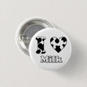 Badge Rond 2,50 Cm J'aime le lait (Devant & derrière)