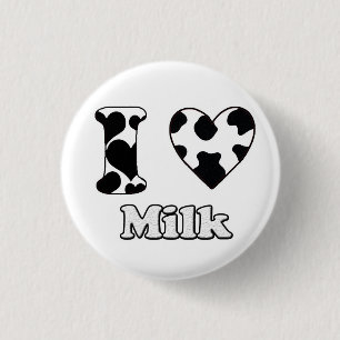Badge Rond 2,50 Cm J'aime le lait