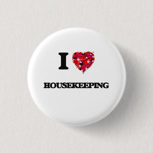 Badge Rond 2,50 Cm J'aime le ménage