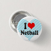 Badge Rond 2,50 Cm J'aime le net-ball (Devant & derrière)