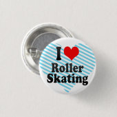 Badge Rond 2,50 Cm J'aime le patinage de rouleau (Devant & derrière)