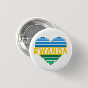 Badge Rond 2,50 Cm J'aime le Rwanda, le coeur rwandais rwandais