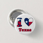 Badge Rond 2,50 Cm J'aime le Texas (Devant & derrière)