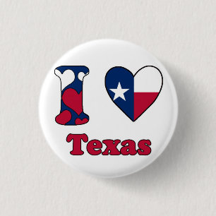 Badge Rond 2,50 Cm J'aime le Texas