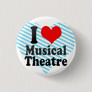 Badge Rond 2,50 Cm J'aime le théâtre musical