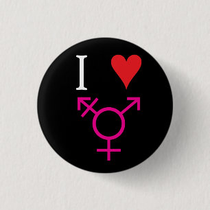 Badge Rond 2,50 Cm J'aime le transsexuel