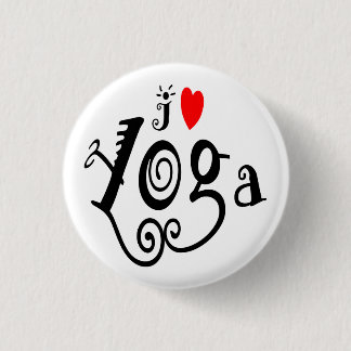Badge Rond 2,50 Cm J'aime le yoga
