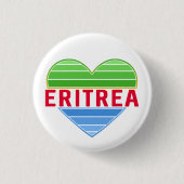 Badge Rond 2,50 Cm J'aime l'Erythrée, coeur érythréen (Devant)