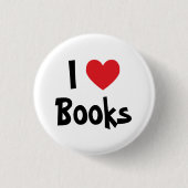Badge Rond 2,50 Cm J'aime les livres (Devant)