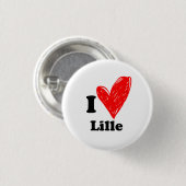 Badge Rond 2,50 Cm J'aime Lille (Devant & derrière)