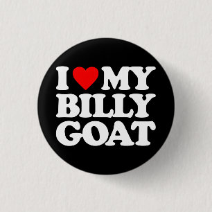 BADGE ROND 2,50 CM J'AIME MA CHÈVRE DE BILLY