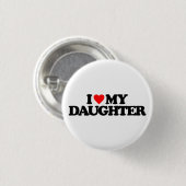BADGE ROND 2,50 CM J'AIME MA FILLE (Devant & derrière)