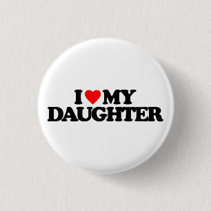 BADGE ROND 2,50 CM J'AIME MA FILLE