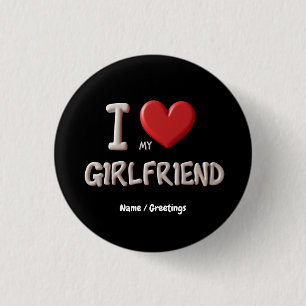 Badge Rond 2,50 Cm J'aime ma petite amie, la façon parfaite de montre