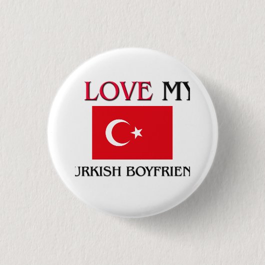 Badge Rond 2,50 Cm J'aime mon ami turc (Devant)