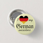 Badge Rond 2,50 Cm J'aime mon bouton allemand d'ancêtres (Devant & derrière)