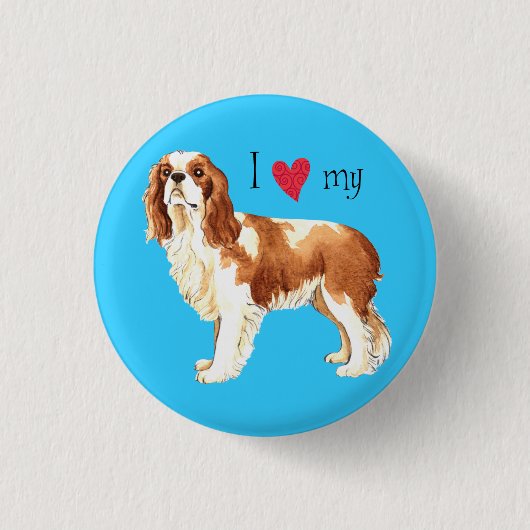 Badge Rond 2,50 Cm J'aime mon Cavalier (Devant)