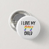 Badge Rond 2,50 Cm J'aime mon enfant gai (Devant & derrière)