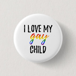 Badge Rond 2,50 Cm J'aime mon enfant gai