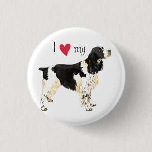 Badge Rond 2,50 Cm J'aime mon épagneul de springer anglais
